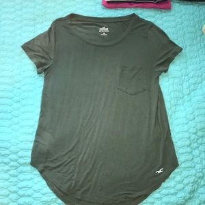 green hollister tee